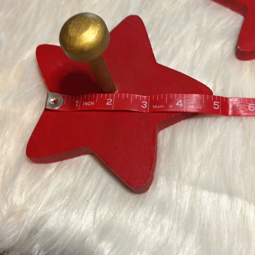 Set of 3 Wooden Star Coat/backpack Hangers